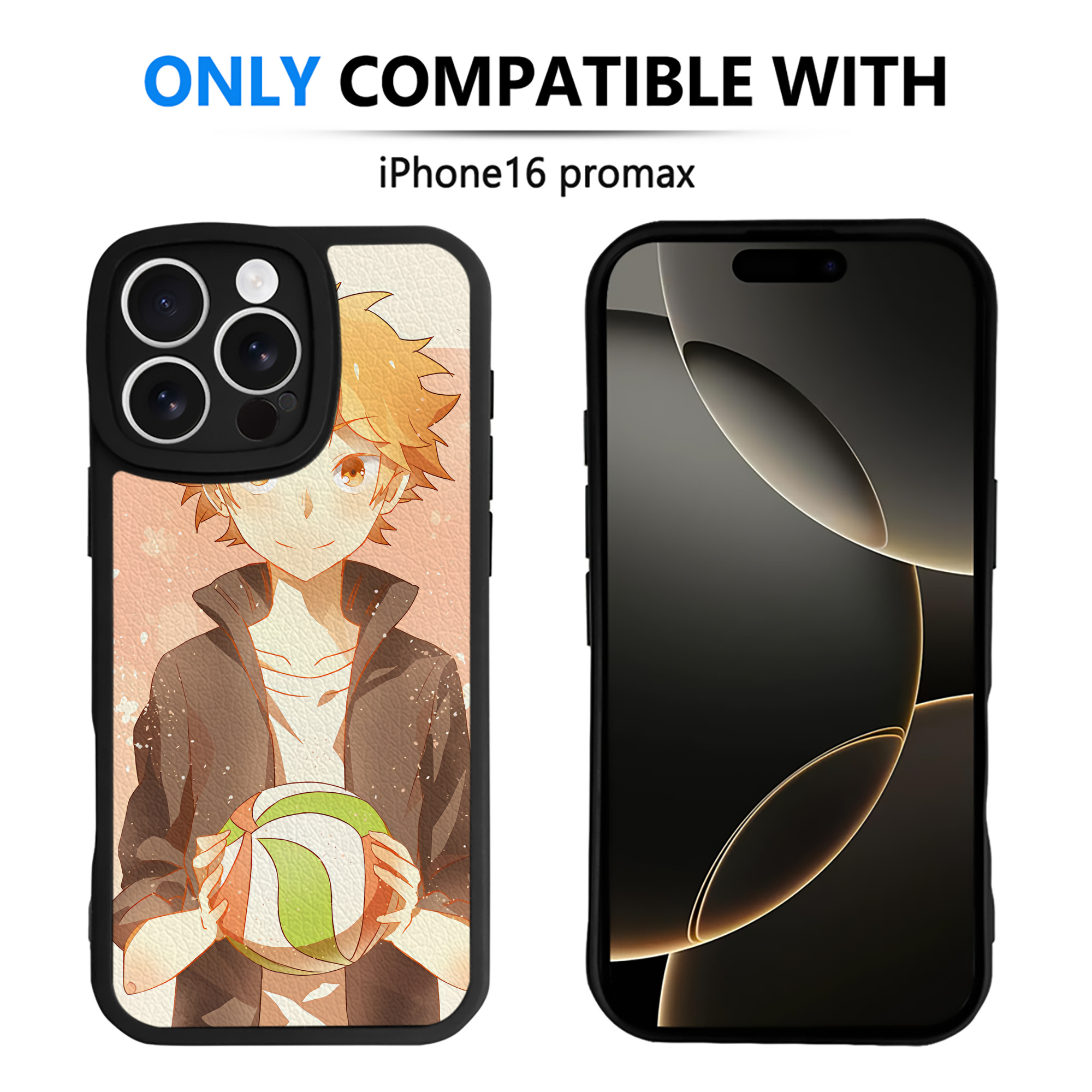 （画像用） ハイキュー!! Haikyu!! 【iPhone 16シリーズ対応】シリコンスマホケース（レザー調） 材質：シリコン